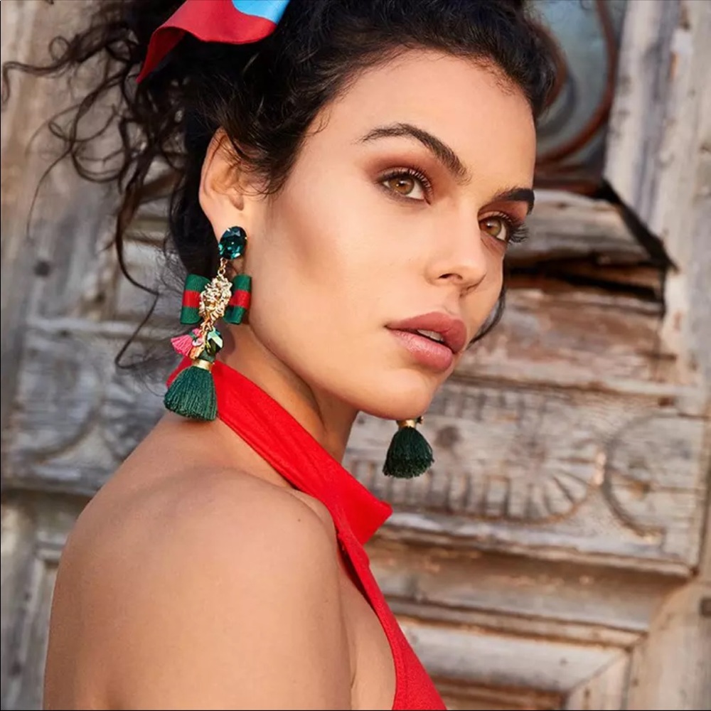 New Drop Ethnic Earrings Bow Tie